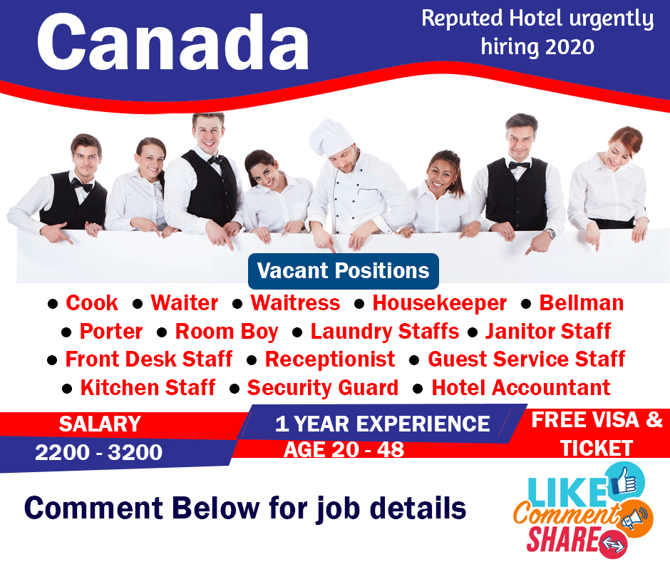 Hotel Job In Canada Approved From Labour Market Jobice