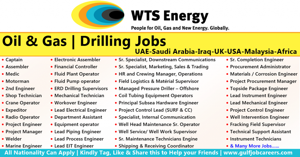 Oil & Gas Job Vacancies at WTS Energy jobice