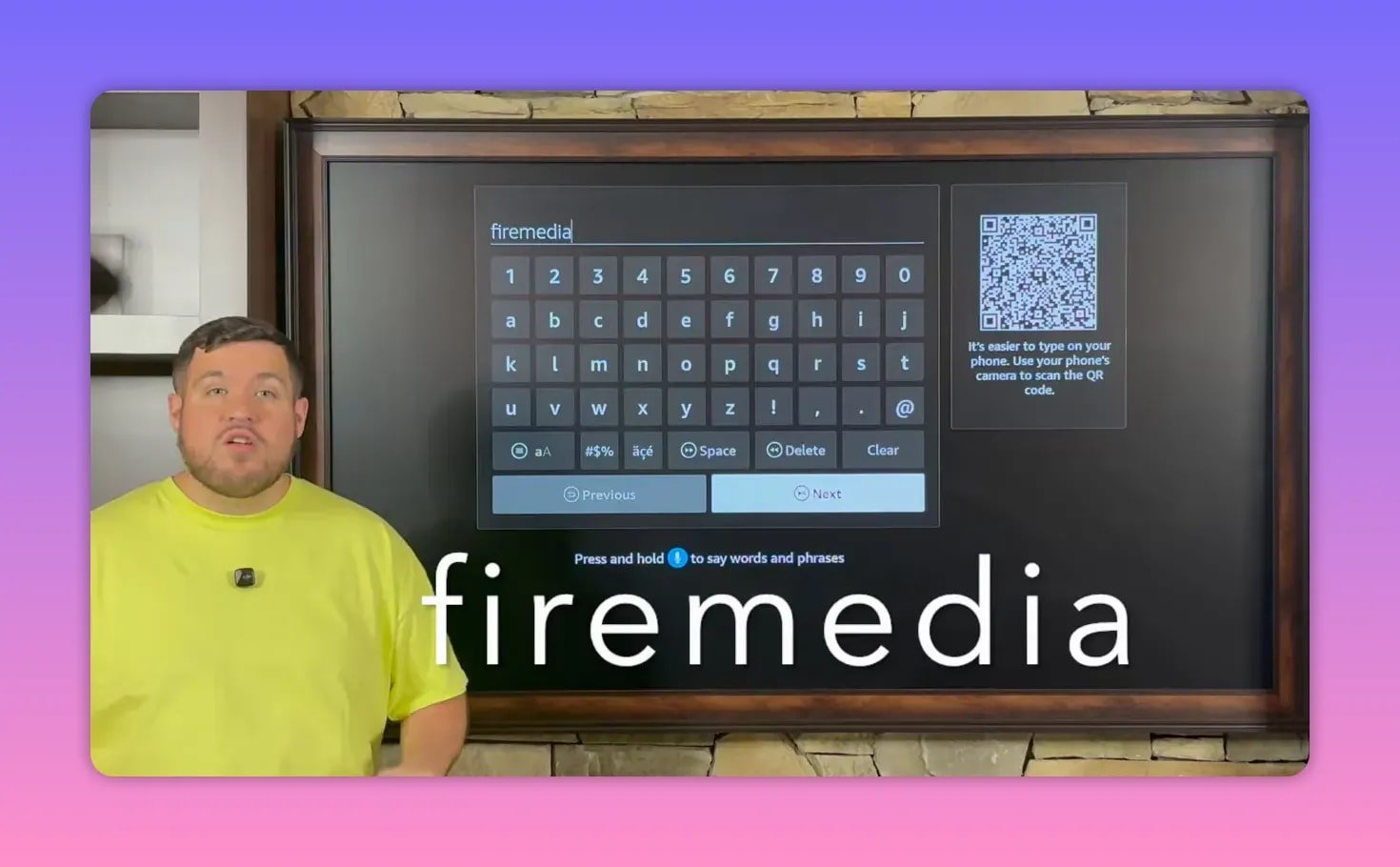 Fire Stick Unlinked add library screen with Fire Vault code