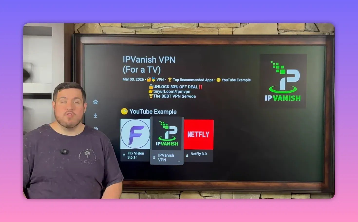 IPVanish VPN app shown in the Fire Vault library on a FireStick