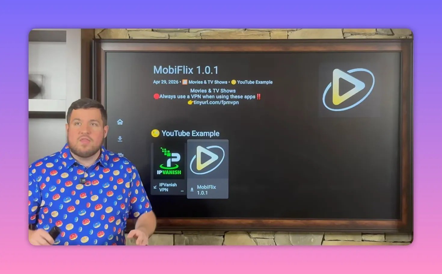 Mobiflix 1.0.1 listing visible on Fire TV store