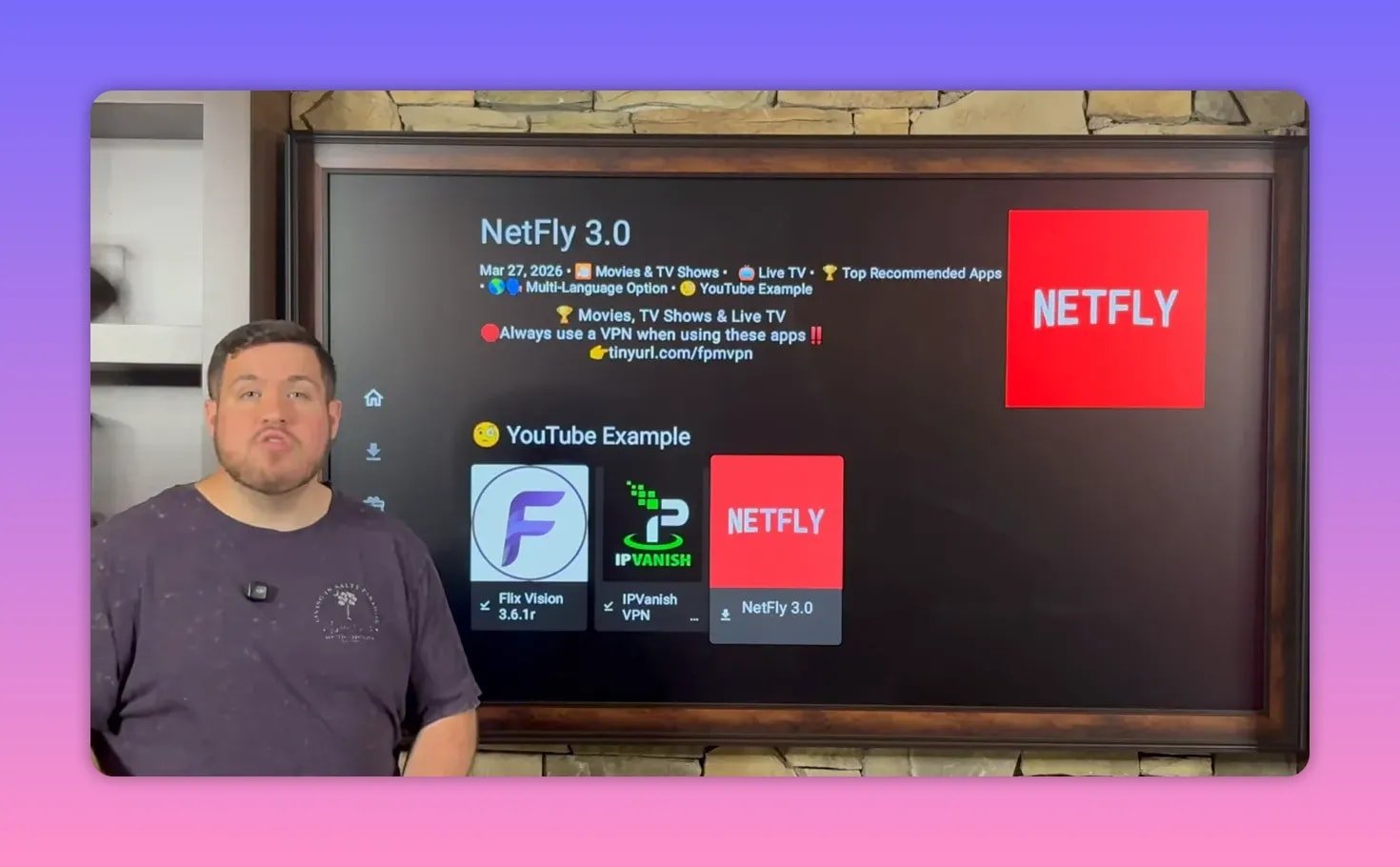 NetFly 3.0 featured app details in Unlinked store (Fire Vault) on FireStick